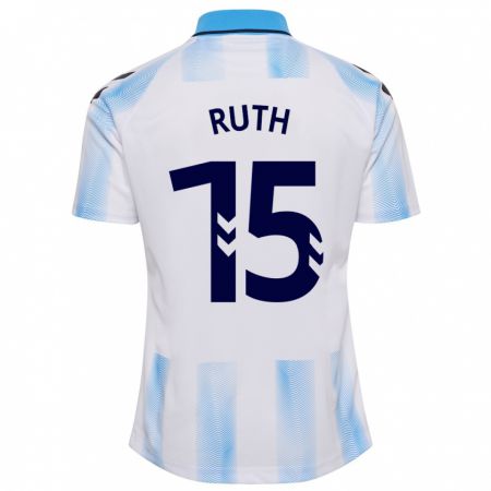 Kandiny Mujer Camiseta Ruth #15 Blanco Azul 1ª Equipación 2023/24 La Camisa Chile