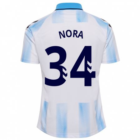 Kandiny Mujer Camiseta Nora #34 Blanco Azul 1ª Equipación 2023/24 La Camisa Chile