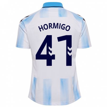 Kandiny Mujer Camiseta Cintia Hormigo #41 Blanco Azul 1ª Equipación 2023/24 La Camisa Chile