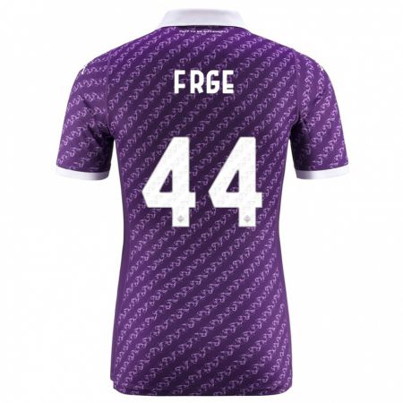 Kandiny Mujer Camiseta Emma Færge #44 Violeta 1ª Equipación 2023/24 La Camisa Chile