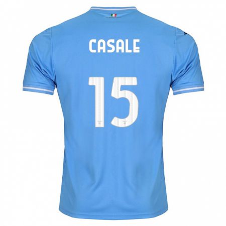 Kandiny Mujer Camiseta Nicolò Casale #15 Azul 1ª Equipación 2023/24 La Camisa Chile