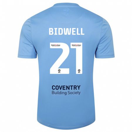 Kandiny Mujer Camiseta Jake Bidwell #21 Cielo Azul 1ª Equipación 2023/24 La Camisa Chile