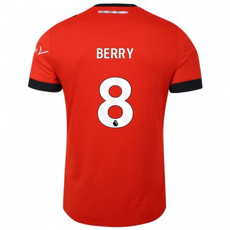 Kandiny Mujer Camiseta Luke Berry #8 Rojo 1ª Equipación 2023/24 La Camisa Chile