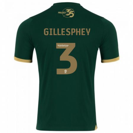 Kandiny Mujer Camiseta Macaulay Gillesphey #3 Verde 1ª Equipación 2023/24 La Camisa Chile