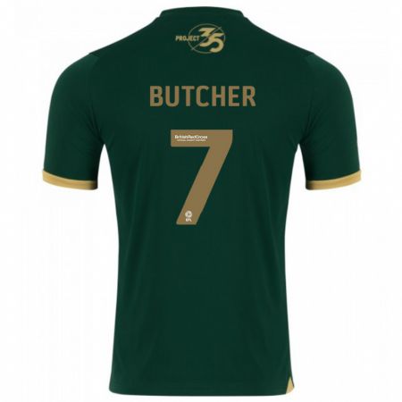 Kandiny Mujer Camiseta Matt Butcher #7 Verde 1ª Equipación 2023/24 La Camisa Chile