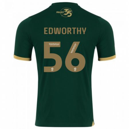 Kandiny Mujer Camiseta Kieran Edworthy #56 Verde 1ª Equipación 2023/24 La Camisa Chile