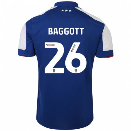 Kandiny Mujer Camiseta Elkan Baggott #26 Azul 1ª Equipación 2023/24 La Camisa Chile