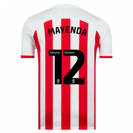 Kandiny Mujer Camiseta Eliezer Mayenda #12 Blanco 1ª Equipación 2023/24 La Camisa Chile