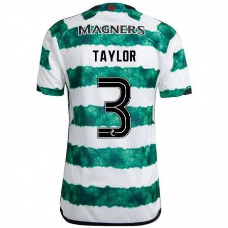 Kandiny Mujer Camiseta Greg Taylor #3 Verde 1ª Equipación 2023/24 La Camisa Chile