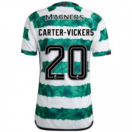 Kandiny Mujer Camiseta Cameron Carter-Vickers #20 Verde 1ª Equipación 2023/24 La Camisa Chile