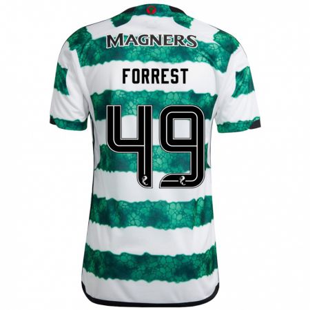 Kandiny Mujer Camiseta James Forrest #49 Verde 1ª Equipación 2023/24 La Camisa Chile