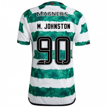 Kandiny Mujer Camiseta Mikey Johnston #90 Verde 1ª Equipación 2023/24 La Camisa Chile