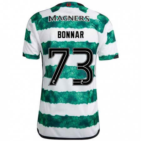 Kandiny Mujer Camiseta Jude Bonnar #73 Verde 1ª Equipación 2023/24 La Camisa Chile