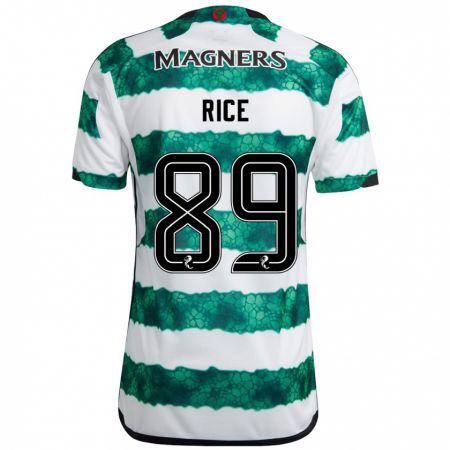 Kandiny Mujer Camiseta Aidan Rice #89 Verde 1ª Equipación 2023/24 La Camisa Chile