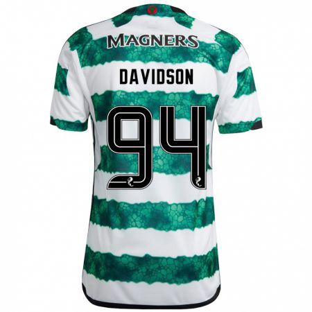 Kandiny Mujer Camiseta Alasdair Davidson #94 Verde 1ª Equipación 2023/24 La Camisa Chile