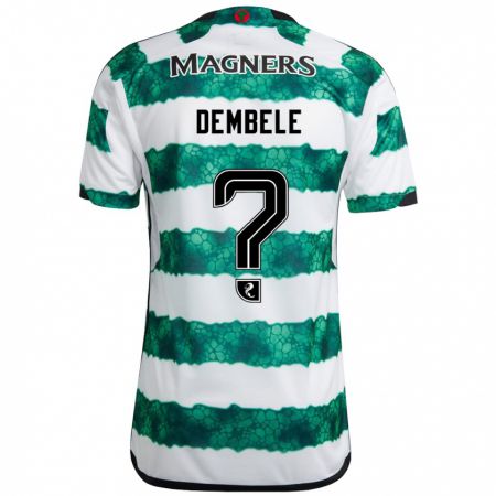 Kandiny Mujer Camiseta Hassan Dembele #0 Verde 1ª Equipación 2023/24 La Camisa Chile