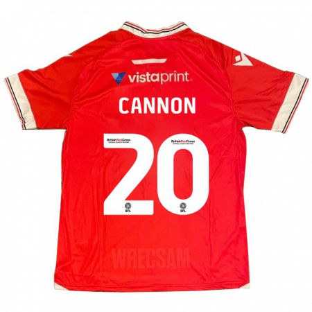 Kandiny Mujer Camiseta Andy Cannon #20 Rojo 1ª Equipación 2023/24 La Camisa Chile