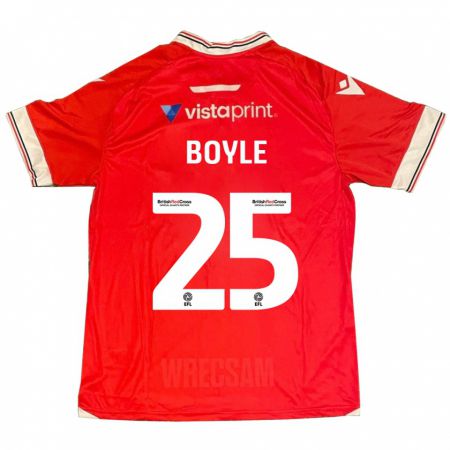 Kandiny Mujer Camiseta Will Boyle #25 Rojo 1ª Equipación 2023/24 La Camisa Chile