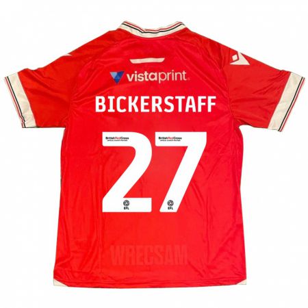 Kandiny Mujer Camiseta Jake Bickerstaff #27 Rojo 1ª Equipación 2023/24 La Camisa Chile