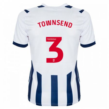 Kandiny Mujer Camiseta Conor Townsend #3 Blanco 1ª Equipación 2023/24 La Camisa Chile