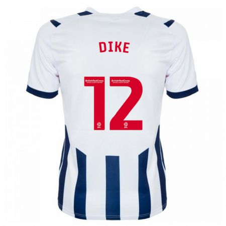 Kandiny Mujer Camiseta Daryl Dike #12 Blanco 1ª Equipación 2023/24 La Camisa Chile