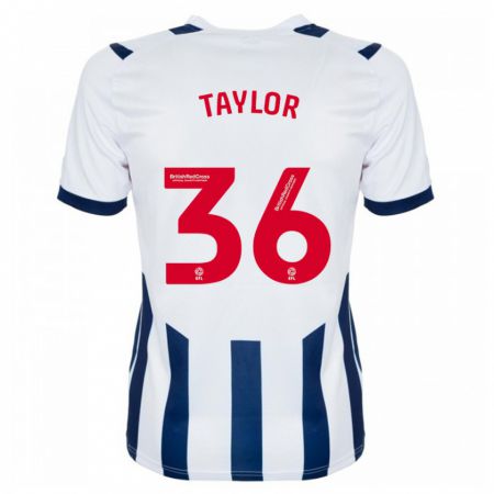 Kandiny Mujer Camiseta Caleb Taylor #36 Blanco 1ª Equipación 2023/24 La Camisa Chile