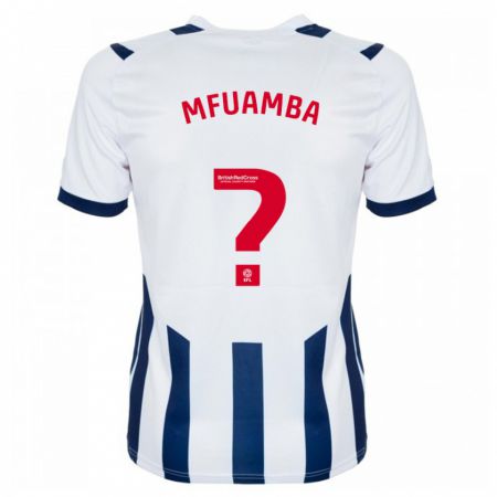 Kandiny Mujer Camiseta Kevin Mfuamba #0 Blanco 1ª Equipación 2023/24 La Camisa Chile