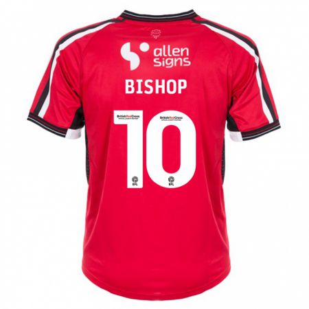 Kandiny Mujer Camiseta Teddy Bishop #10 Rojo 1ª Equipación 2023/24 La Camisa Chile