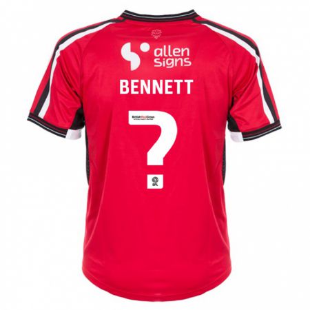 Kandiny Mujer Camiseta Hugo Bennett #0 Rojo 1ª Equipación 2023/24 La Camisa Chile