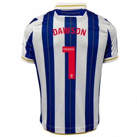 Kandiny Mujer Camiseta Cameron Dawson #1 Azul Blanco 1ª Equipación 2023/24 La Camisa Chile