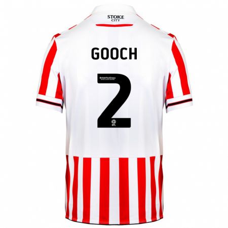 Kandiny Mujer Camiseta Lynden Gooch #2 Rojo Blanco 1ª Equipación 2023/24 La Camisa Chile