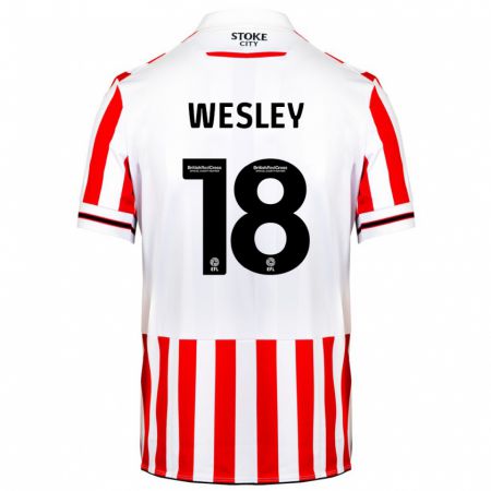 Kandiny Mujer Camiseta Wesley Moraes #18 Rojo Blanco 1ª Equipación 2023/24 La Camisa Chile