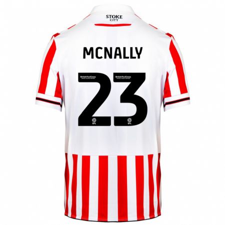 Kandiny Mujer Camiseta Luke Mcnally #23 Rojo Blanco 1ª Equipación 2023/24 La Camisa Chile