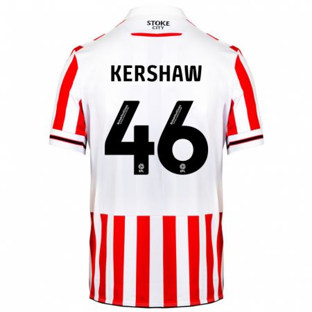 Kandiny Mujer Camiseta Ben Kershaw #46 Rojo Blanco 1ª Equipación 2023/24 La Camisa Chile