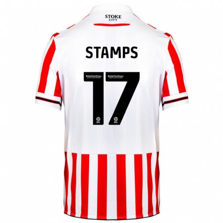 Kandiny Mujer Camiseta Shannon Stamps #17 Rojo Blanco 1ª Equipación 2023/24 La Camisa Chile