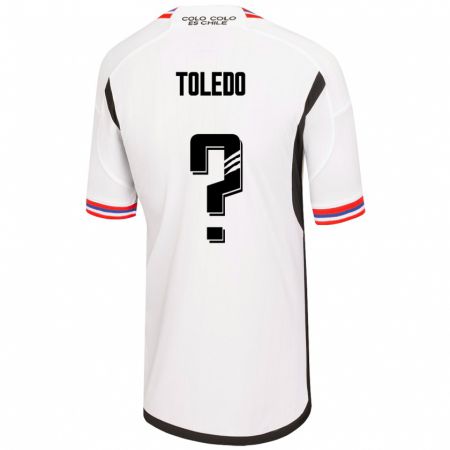 Kandiny Mujer Camiseta Miguel Toledo #0 Blanco 1ª Equipación 2023/24 La Camisa Chile