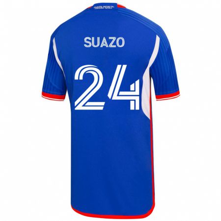 Kandiny Mujer Camiseta Arantza Suazo #24 Azul 1ª Equipación 2023/24 La Camisa Chile