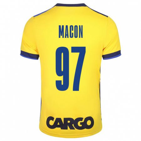 Kandiny Mujer Camiseta Yvann Maçon #97 Amarillo 1ª Equipación 2023/24 La Camisa Chile