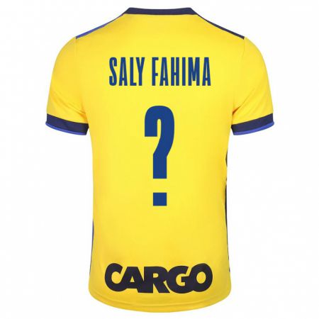 Kandiny Mujer Camiseta Israel Saly Fahima #0 Amarillo 1ª Equipación 2023/24 La Camisa Chile