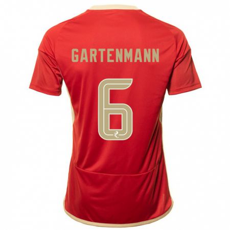 Kandiny Mujer Camiseta Stefan Gartenmann #6 Rojo 1ª Equipación 2023/24 La Camisa Chile