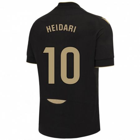 Kandiny Mujer Camiseta Arman Heidari #10 Negro 2ª Equipación 2023/24 La Camisa Chile