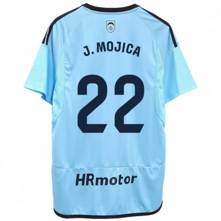 Kandiny Mujer Camiseta Johan Mojica #22 Azul 2ª Equipación 2023/24 La Camisa Chile