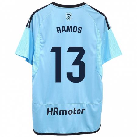 Kandiny Mujer Camiseta Darío Ramos #13 Azul 2ª Equipación 2023/24 La Camisa Chile