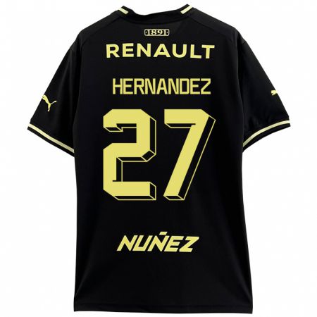 Kandiny Mujer Camiseta Lucas Hernández #27 Negro 2ª Equipación 2023/24 La Camisa Chile