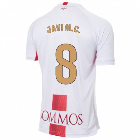 Kandiny Mujer Camiseta Javi Martínez #8 Blanco 2ª Equipación 2023/24 La Camisa Chile