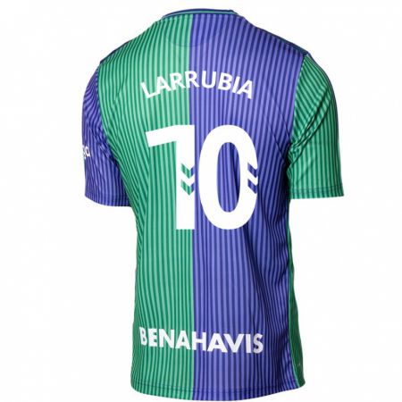 Kandiny Mujer Camiseta David Larrubia #10 Verde Azul 2ª Equipación 2023/24 La Camisa Chile