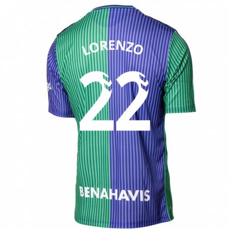 Kandiny Mujer Camiseta Dani Lorenzo #22 Verde Azul 2ª Equipación 2023/24 La Camisa Chile