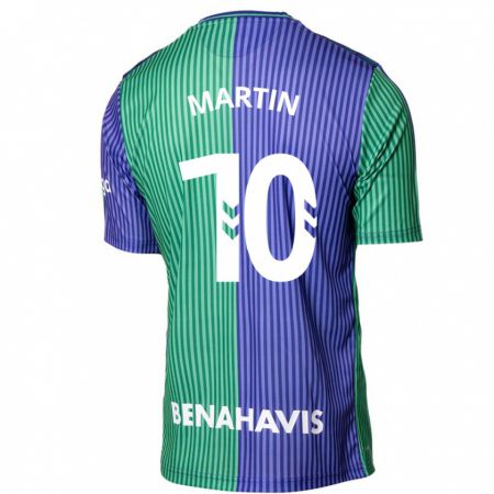 Kandiny Mujer Camiseta Jesús Martín #10 Verde Azul 2ª Equipación 2023/24 La Camisa Chile