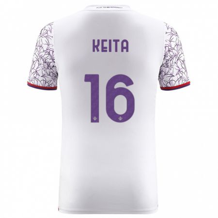 Kandiny Mujer Camiseta Bala Keita #16 Blanco 2ª Equipación 2023/24 La Camisa Chile