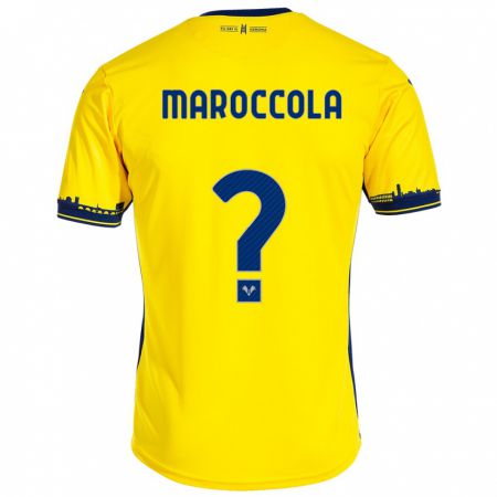 Kandiny Mujer Camiseta Francesco Maroccola #0 Amarillo 2ª Equipación 2023/24 La Camisa Chile